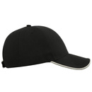 Czapka z daszkiem bejsbolówka ZOOM PIPING SANDWICH BLACK