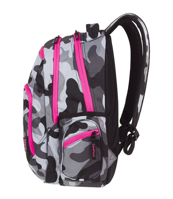 Zestaw młodzieżowy Coolpack Camo Pink Neon - plecak Break i piórnik Clever