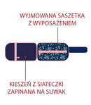 Multipiórnik z wyposażeniem Milan Flowers niebieski 08871FWB
