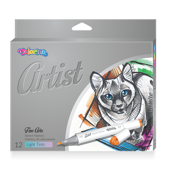 Markery do szkicowania ARTIST pastel 12 kol. Colorino Kids 81100PTR