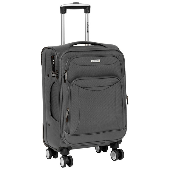 Mała walizka na kółkach 20" Black Horse Lincoln KC-230069-20 szara