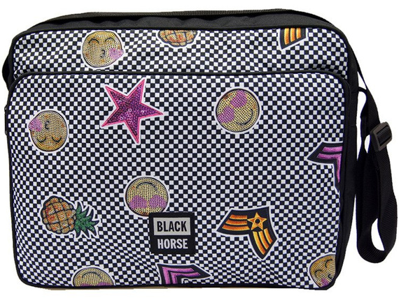 Torba na ramię listonoszka Black Horse Niger nr 111