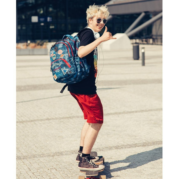 Plecak młodzieżowy Coolpack Bentley Badges Boys Blue 49506CP nr B24054