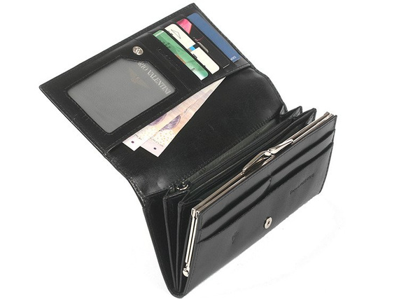 Portfel damski Emporio Valentini czarny 563-PL11 NERO