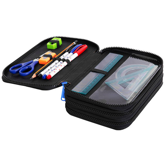 Piórnik szkolny potrójny z wyposażeniem CoolPack Jumper 3 Football Blue 2 D067336