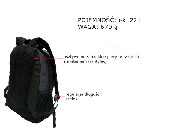 Plecak na laptopa New Bags szary R-649