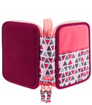 Piórnik 2-poziomowy duży z wyposażeniem Milan Geo różowy 081264GEP