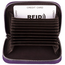 Etui na karty poziome skórzane fioletowe KB08-2 PURPLE