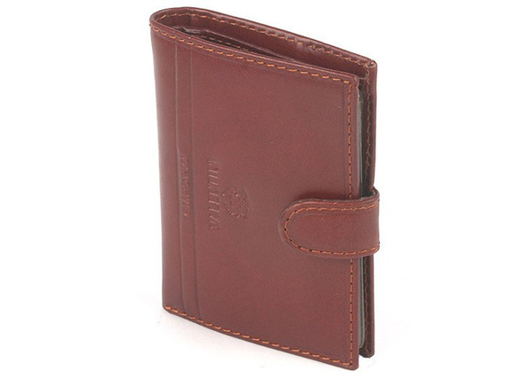 Etui na wizytówki, karty Emporio Valentini brązowe 563-LB01