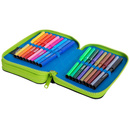 Piórnik szkolny podwójny z wyposażeniem CoolPack Jumper 2 XO Skull 77202CP C66194