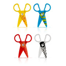 Nożyczki plastikowe z oczkiem 12,5 cm blister żyrafa Colorino Kids 37275PTR