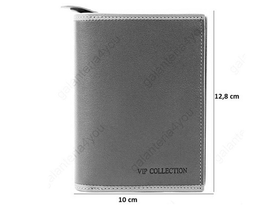 Portfel skórzany męski pionowy średni VIP Collection czerwony