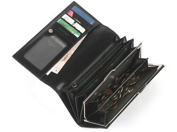 Portfel damski Emporio Valentini czarny 563-PL11 NERO