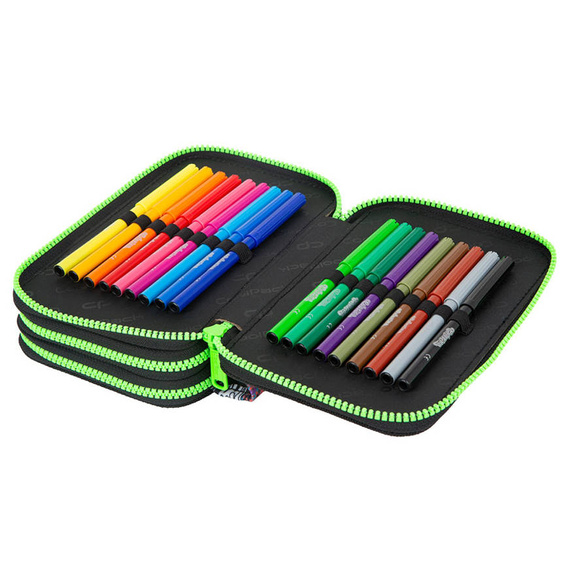 Piórnik szkolny potrójny z wyposażeniem CoolPack Jumper 3 Peek a Boo F067675