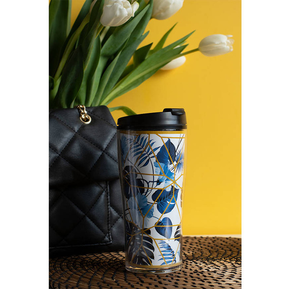 Kubek termiczny do kawy 440 ml niebieski 70587