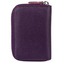 Etui na karty poziome skórzane fioletowe KB08-2 PURPLE