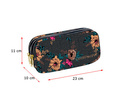 Pencil case Coolpack Primus Grey denim flowers 80330CP nr 1073