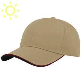 Czapka z daszkiem bejsbolówka ZOOM PIPING SANDWICH KHAKI