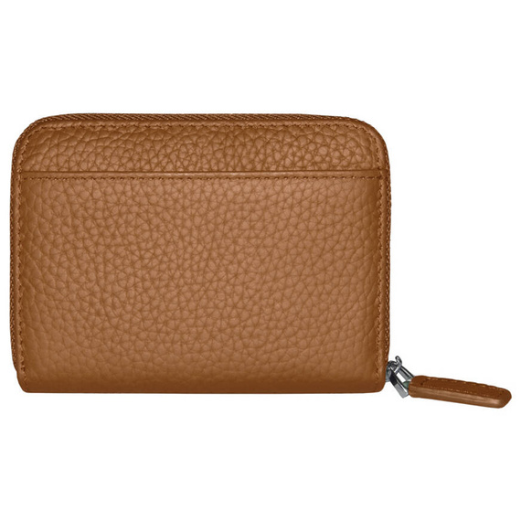 Etui na karty z piekiełkiem skórzane brązowe RFID KB29 BROWN