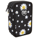 Piórnik potrójny z wyposażeniem CoolPack Jumper 3 Daisy Black F067817