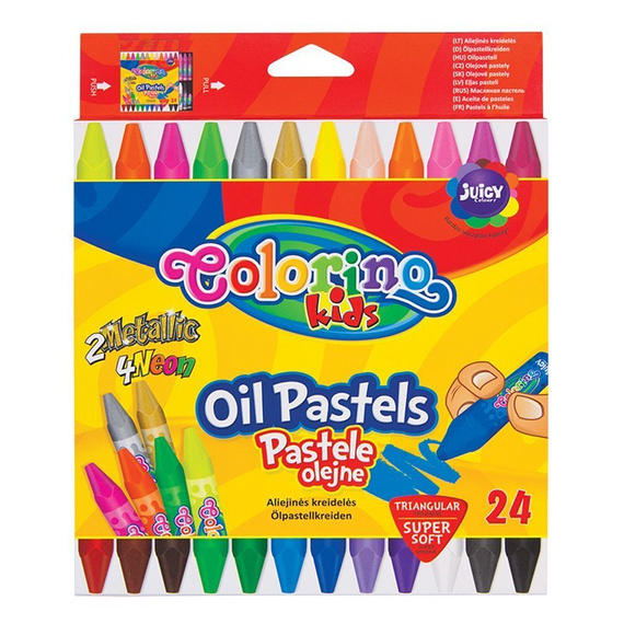 Pastele olejne 24 kol. trójkątne Colorino Kids 36085PTR