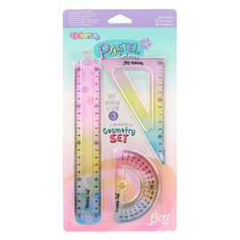 Zestaw geometryczny  3 elementowy tęcza pastel Colorino 03270PTR