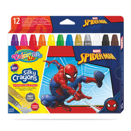 Kredki wykręcane żelowe w sztyfcie 12 kol. Spiderman Colorino Disney 91888PTR