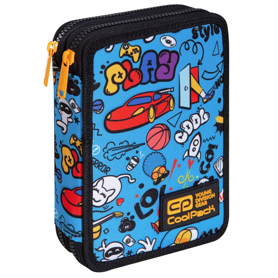 Piórnik szkolny podwójny z wyposażeniem CoolPack Jumper XL Party Time 66855CP C77243