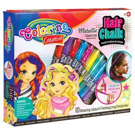 Zestaw pasteli kredowych do włosów 10 szt. Colorino 68635PTR
