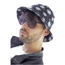 Kapelusz bucket hat SHERLOCK LEAVES-WHITE S/M (57cm)