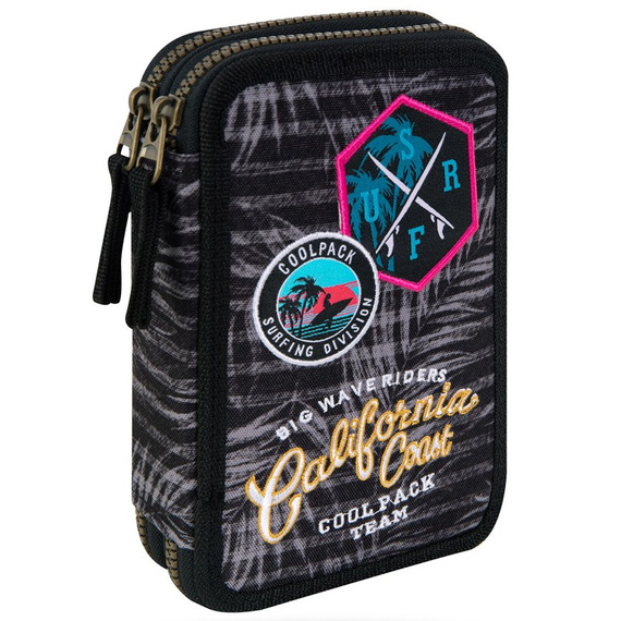 Piórnik szkolny podwójny z wyposażeniem CoolPack Jumper 2 Badges G Grey 49841CP nr B66155