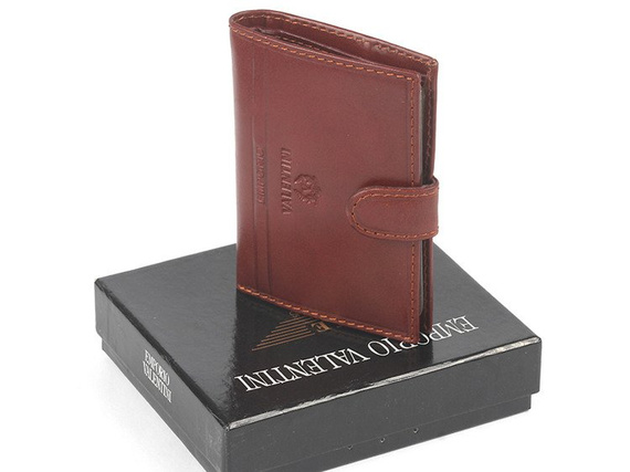 Etui na wizytówki, karty Emporio Valentini brązowe 563-LB01