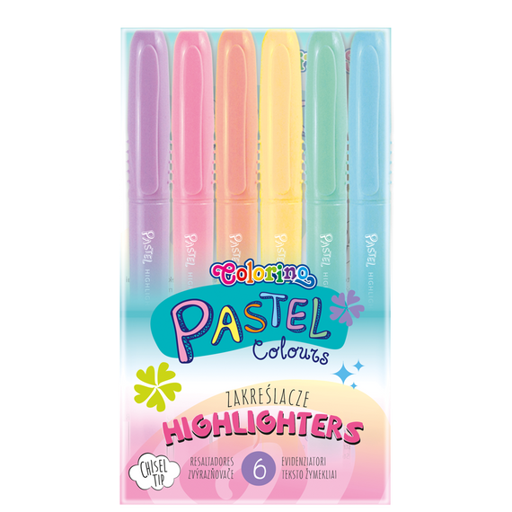 Zakreślacze  PASTEL 6 kol Colorino Kids 84965PTR
