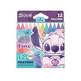Kredki świecowe 12 kolorów Stitch Pastel Colorino Disney 92054PTR