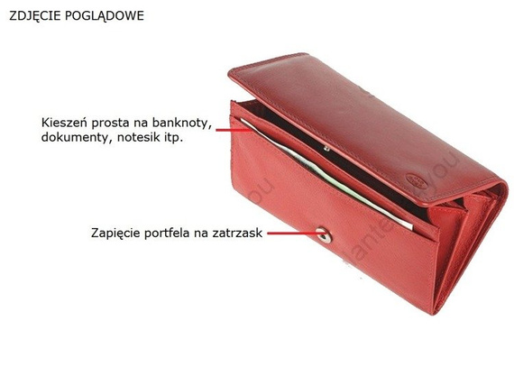Elegancki skórzany portfel damski Old River MK-057 Beżowy