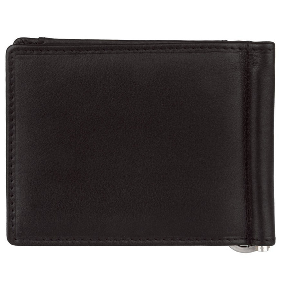 Banknotówka ciemny brąz z klipsem NP835 DARK BROWN