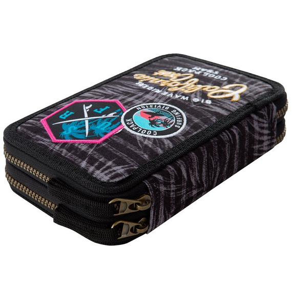 Piórnik szkolny podwójny z wyposażeniem CoolPack Jumper 2 Badges G Grey 49841CP nr B66155