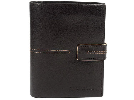 Portfel skórzany męski pionowy duży VIP Collection czarny