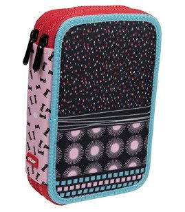 Piórnik 2-poziomowy duży z wyposażeniem Milan Super Heroes różowy 081264SHP