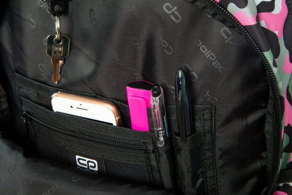 Set Coolpack Camo Pink Badges - Dart backpack and a Clever pencil case