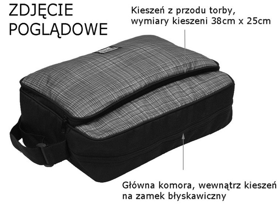 Torba na ramię listonoszka Black Horse Niger nr 111