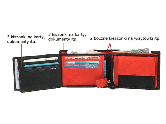 Klasyczny skórzany portfel męski Old River 894-SKV Czarno-brązowy