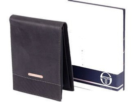 Skórzany portfel męski Sergio Tacchini niebieski K50TGDP029 BLUE