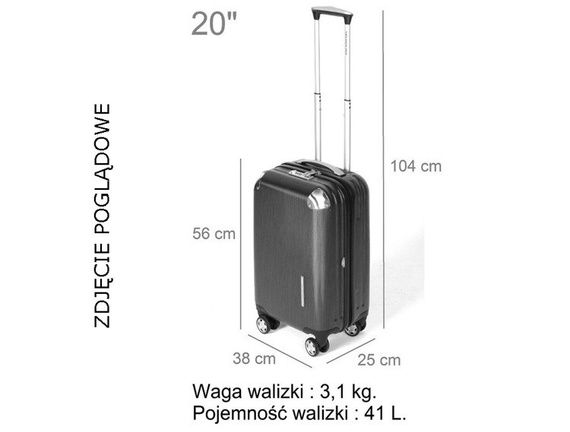 Ekskluzywna mała walizka Mont Blanc 20'' Srebrna