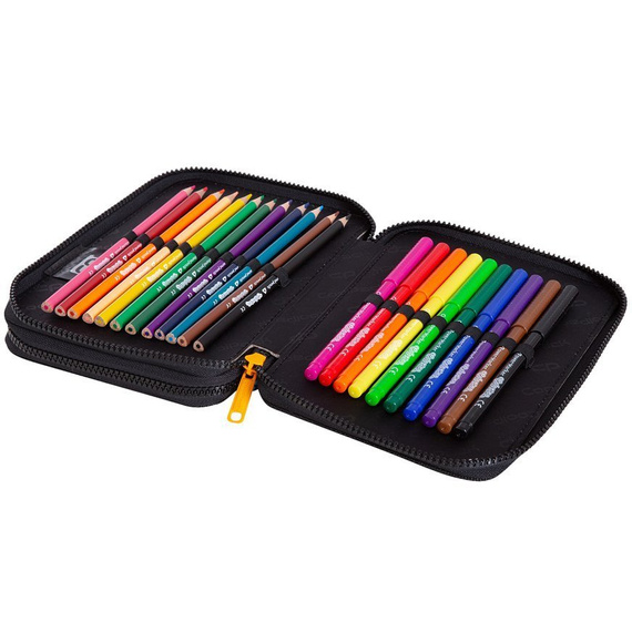 Piórnik szkolny podwójny z wyposażeniem CoolPack Jumper XL Party Time 66855CP C77243