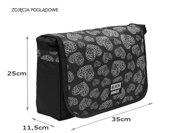 Torba na ramię listonoszka Black Horse Dunaj nr 105