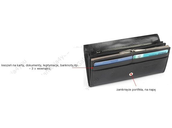 Portfel damski Emporio Valentini czarny 563-PL11 NERO