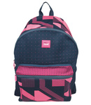 Zestaw szkolny Milan Knit różowy - plecak duży 21L i piórnik 2-poziomowy duży z wyposażeniem