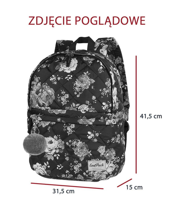 Urban backpack Coolpack Fanny Midnight Garden 12515CP nr A104