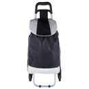 Shopping trolley on triple wheels Black